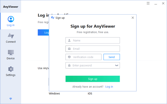 Step 1. Sign up for AnyViewer