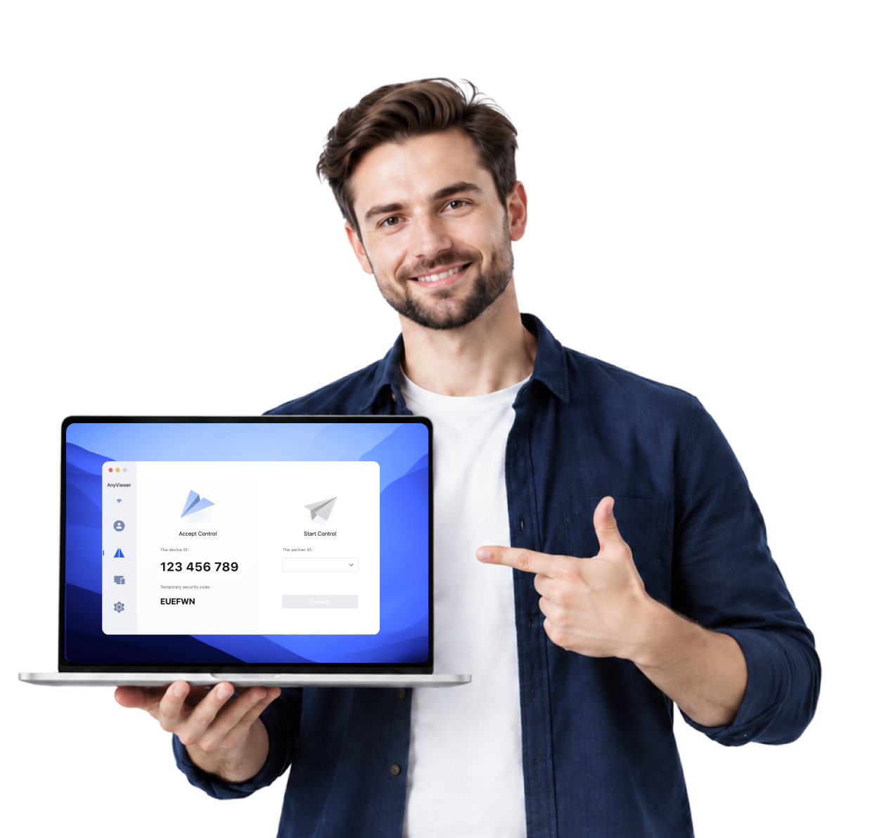 AnyViewer remote access on a laptop