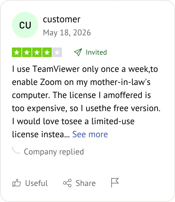 TeamViewer gebruikersrecensie