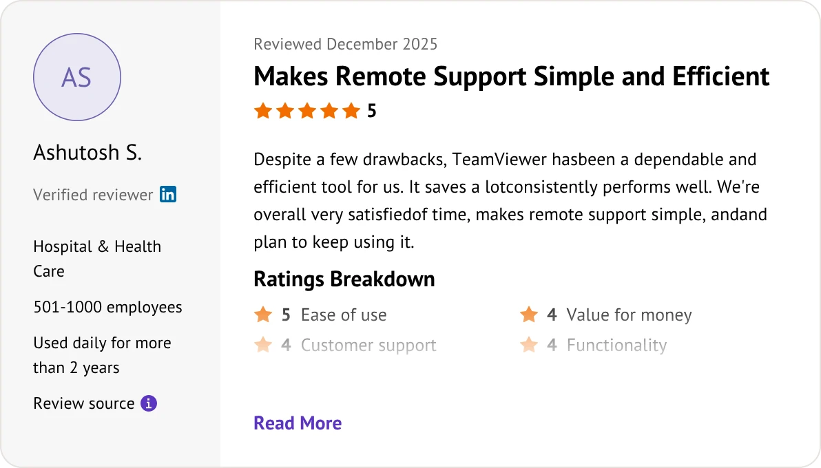 TeamViewer user review