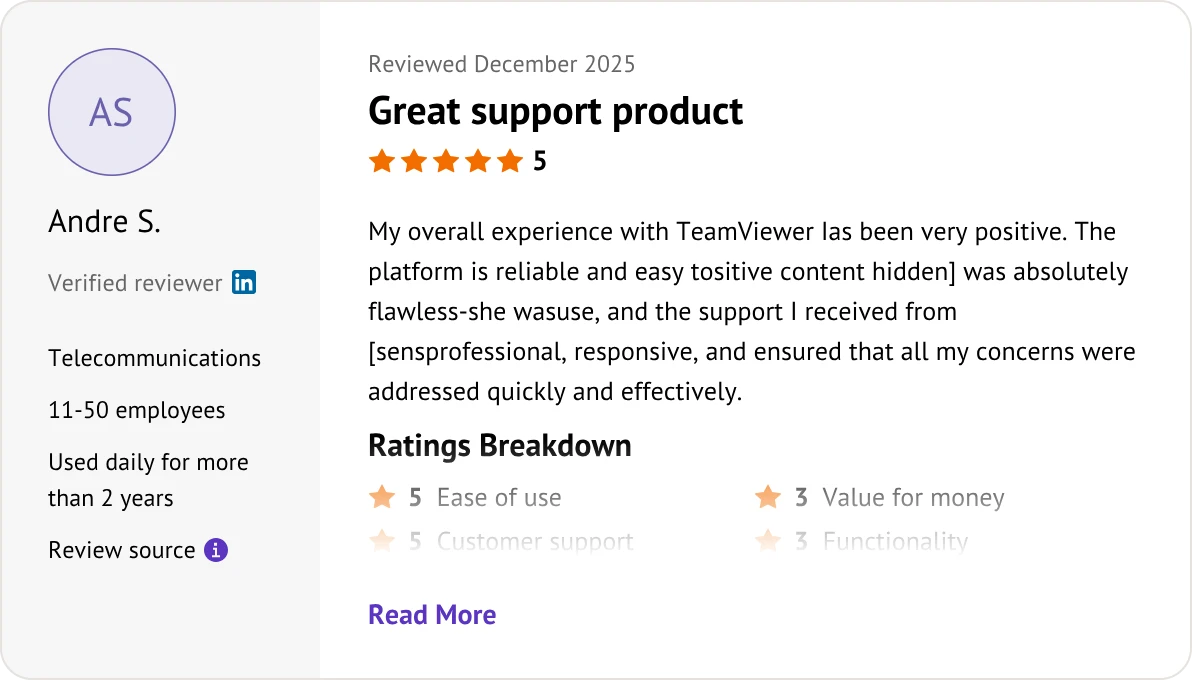 TeamViewer user review