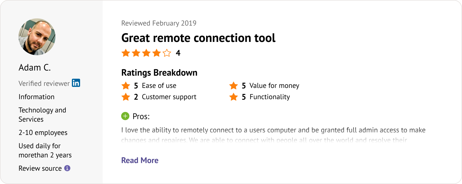 LogMeIn Rescue customer review