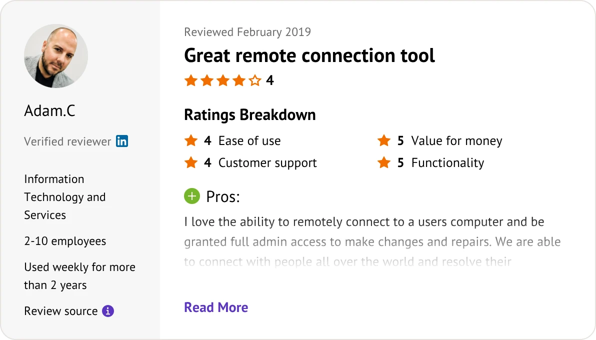 LogMeIn Rescue user review