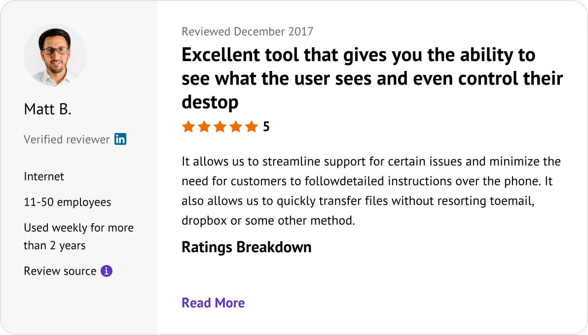 LogMeIn Rescue user review