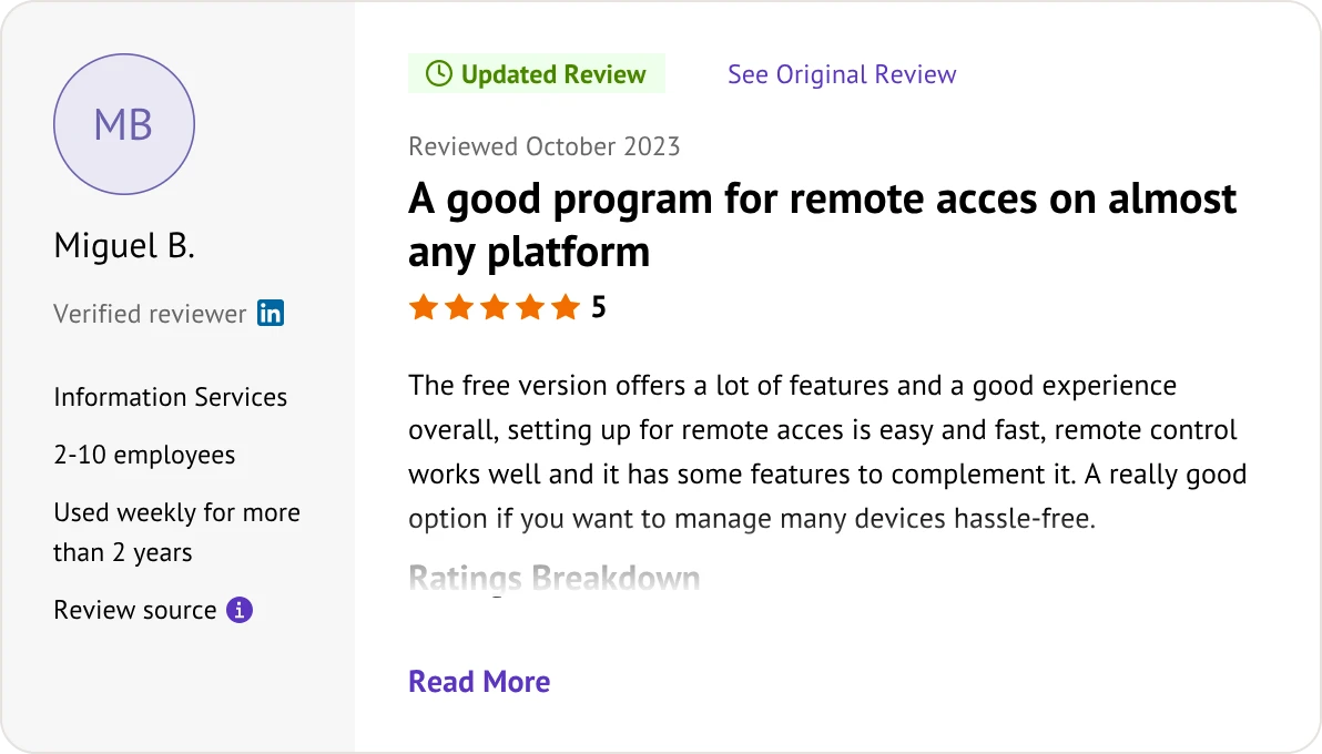 TeamViewer user review