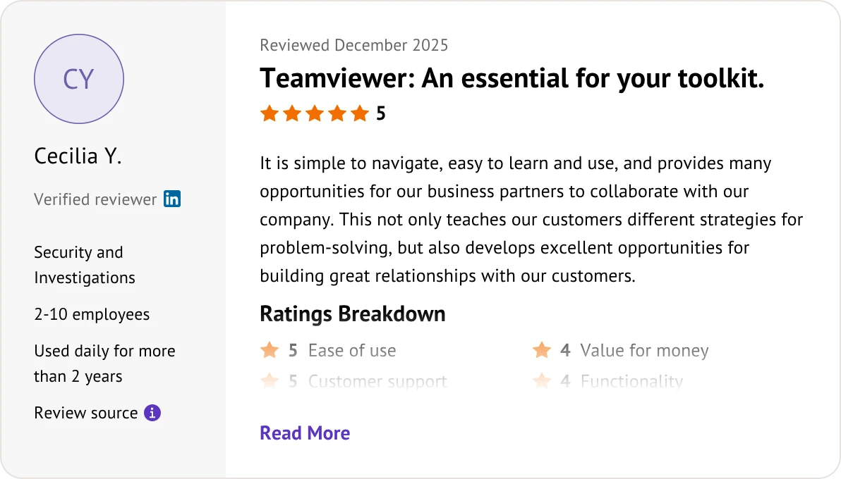 TeamViewer user review