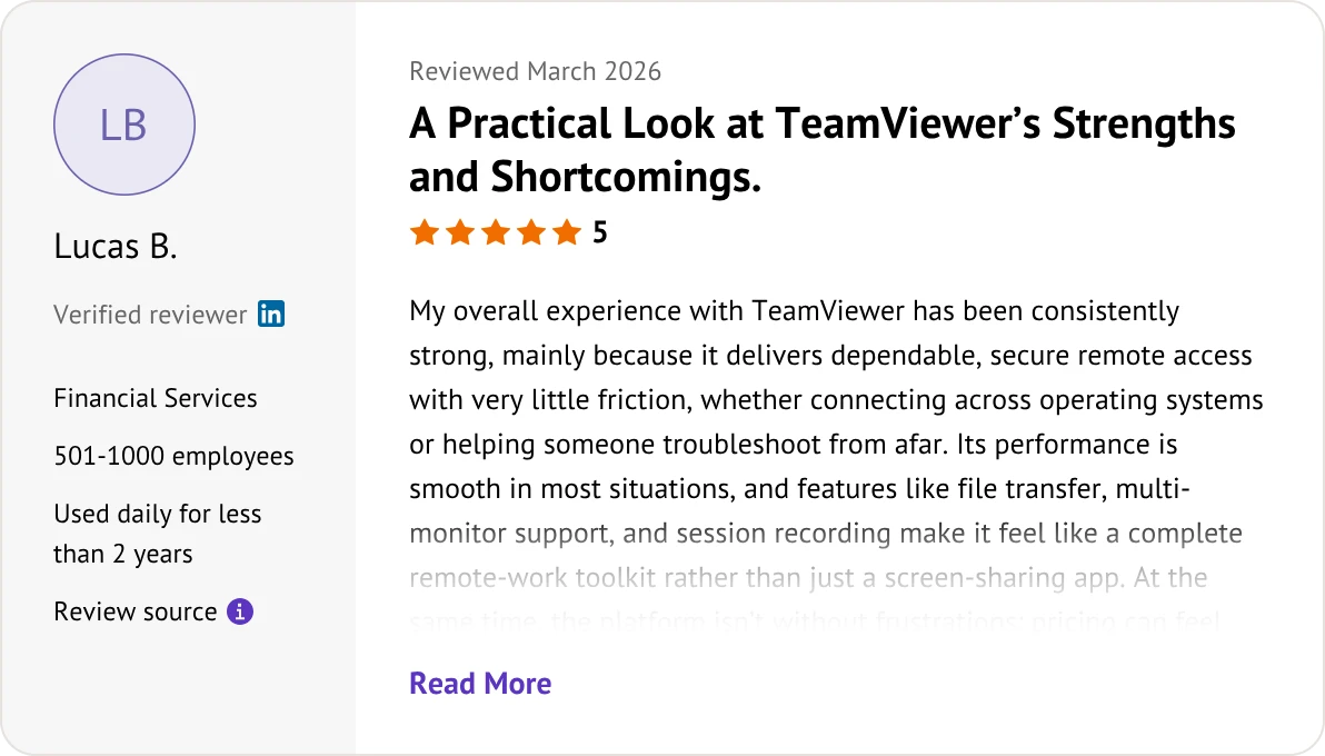 TeamViewer user review