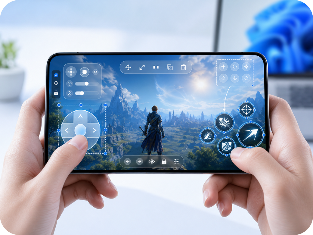 Jouer à un jeu PC à distance en utilisant un clavier de jeu mobile virtuel
