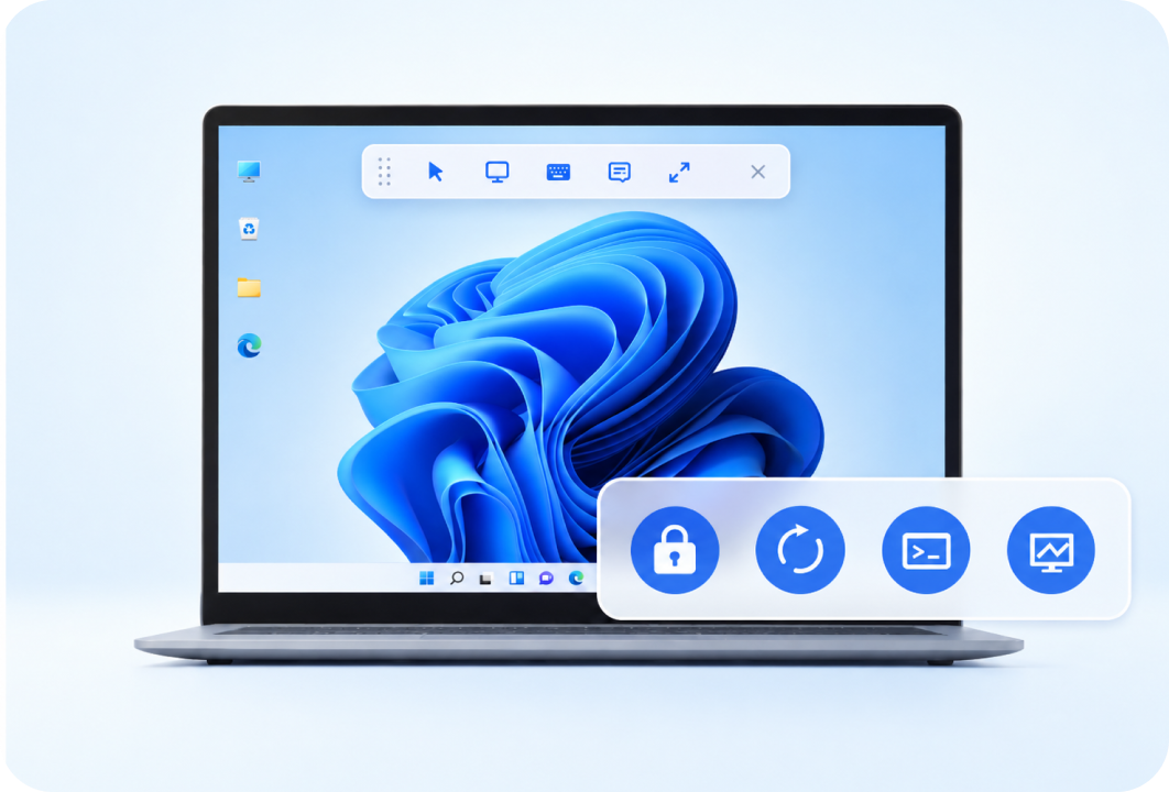 Remote support toolbar shortcuts