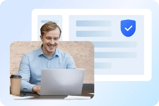 User on Laptop