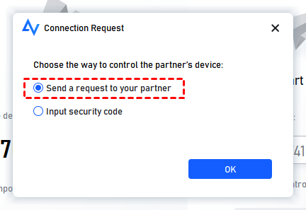 Send a Control Request to Your Partner
