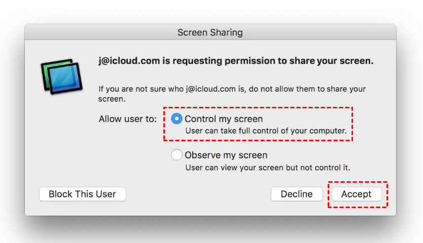Mac Control Screen 