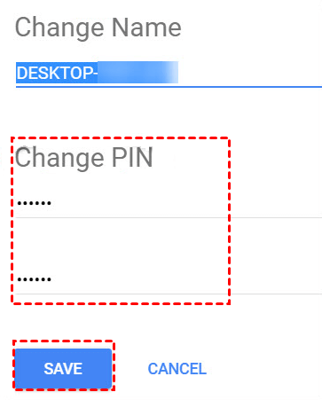 Change PIN