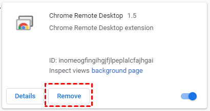 Remove Chrome Remote Desktop 