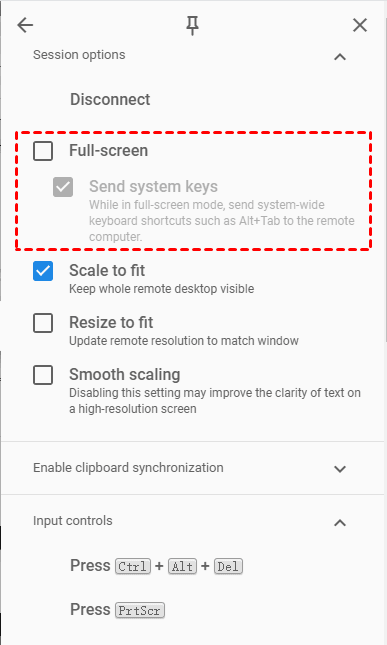 Turn on Full-screen Mode 
