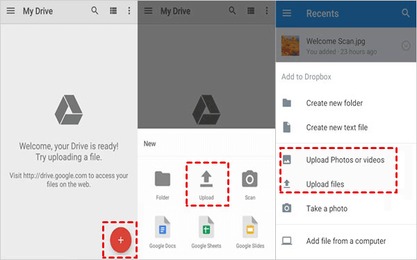 Upload Android Files to Google Drive 