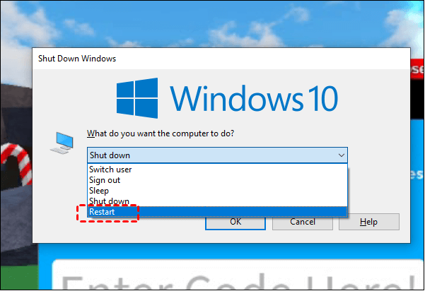 Restart PC Windows 