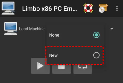 Limbo Create New Machine
