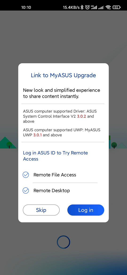 Log in ASUS on iPhone
