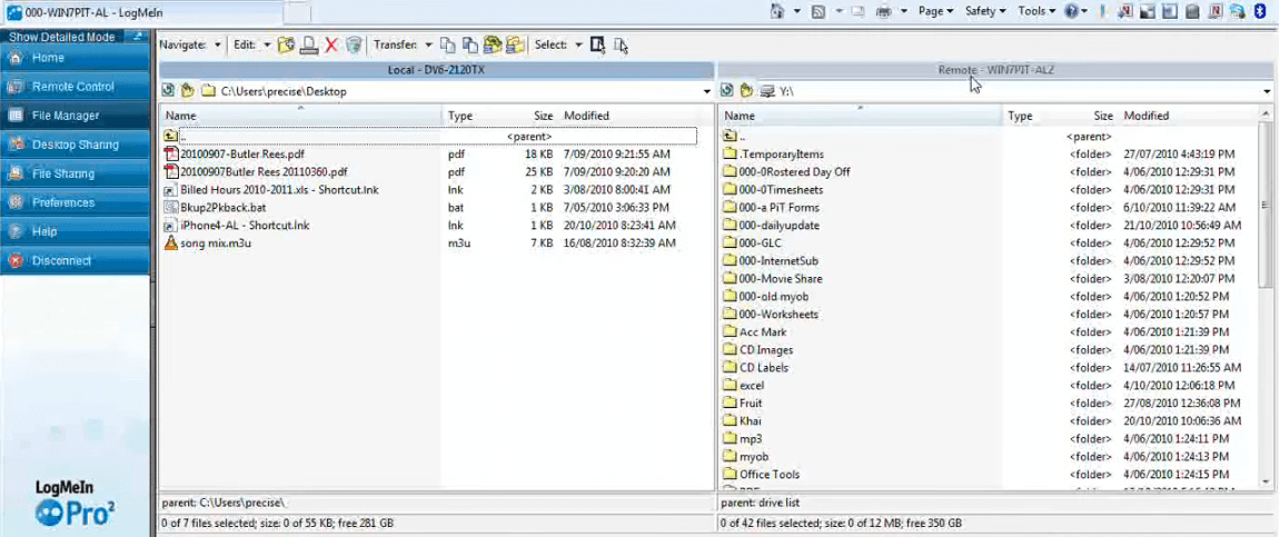 File Manager Transfer Files 