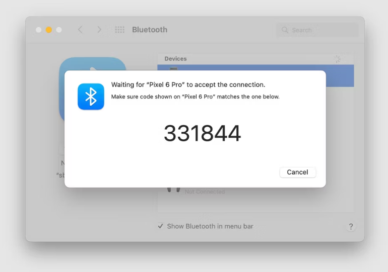 Mac Pair Bluetooth