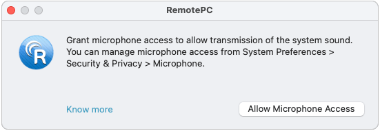 Allow Microphone Access 