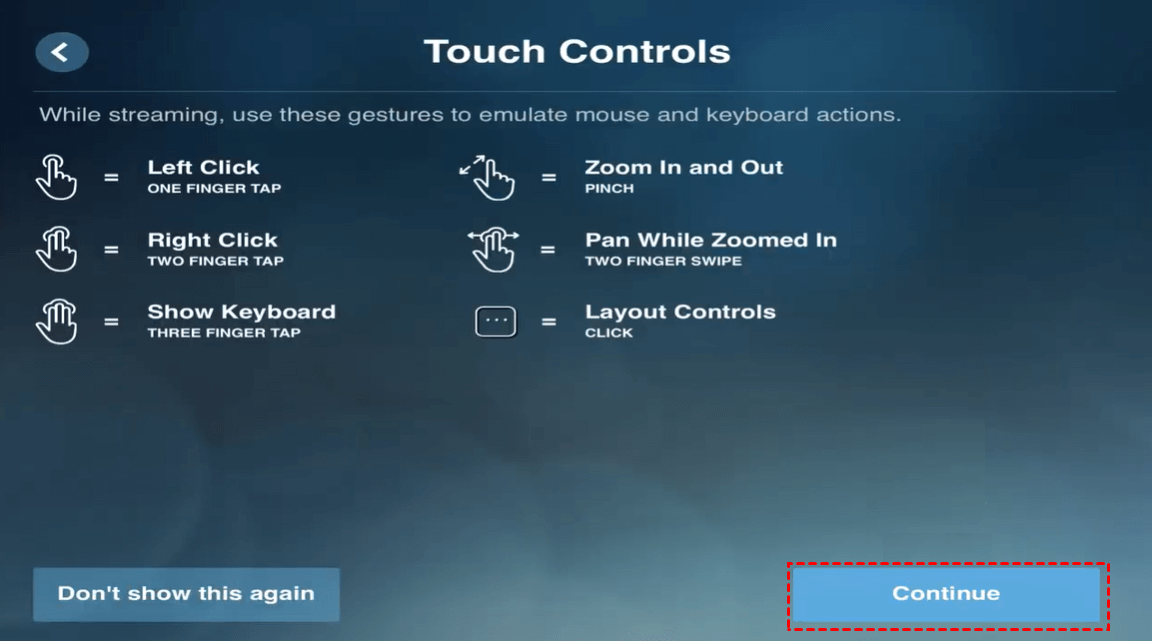 ipad steam link touch controls