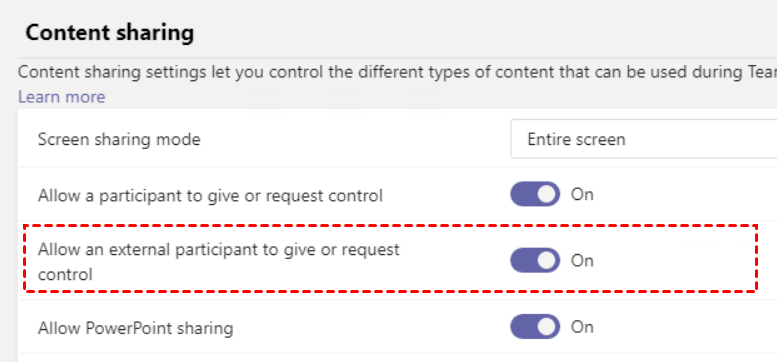 Allow Give Request Control