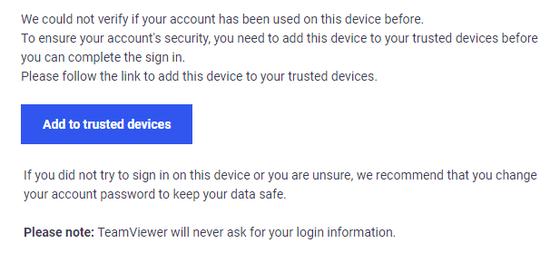 Add to Trusted Device 