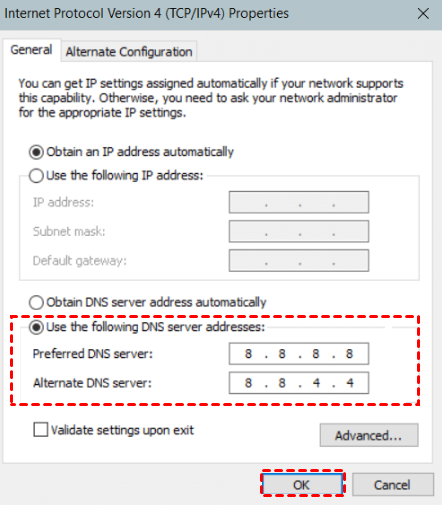Change DNS Address