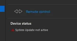 System Update Not Active 