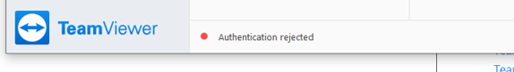 TeamViewer Authentication Rejected