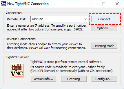 TightVNC Connection 