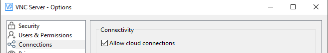 Allow Cloud Connections 