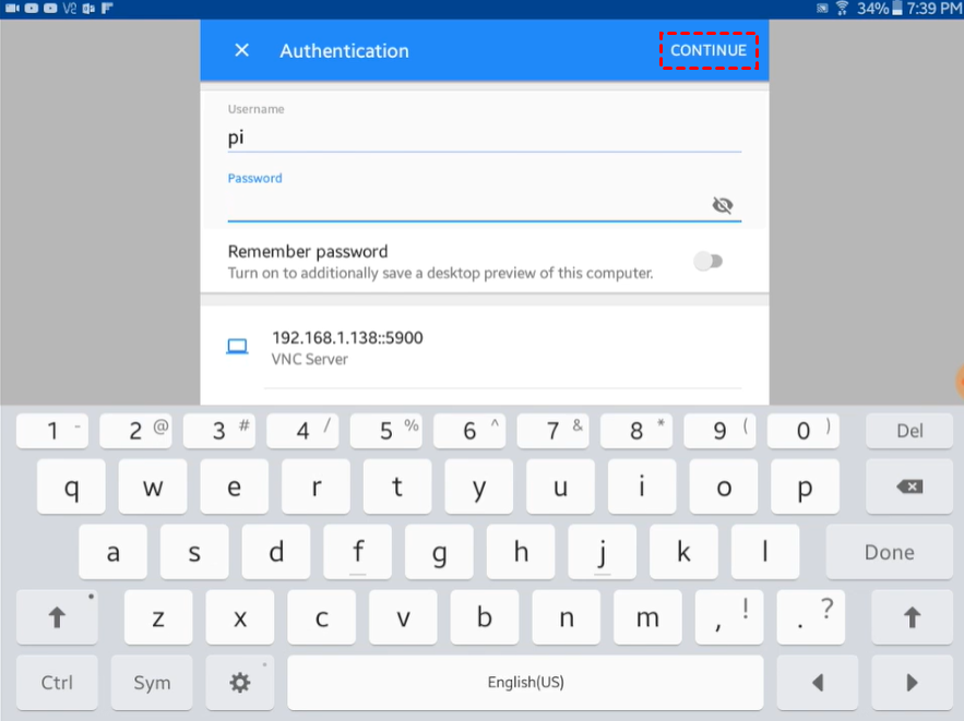android tablet authentication
