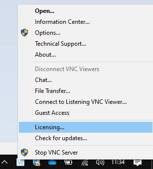 Licensing VNC
