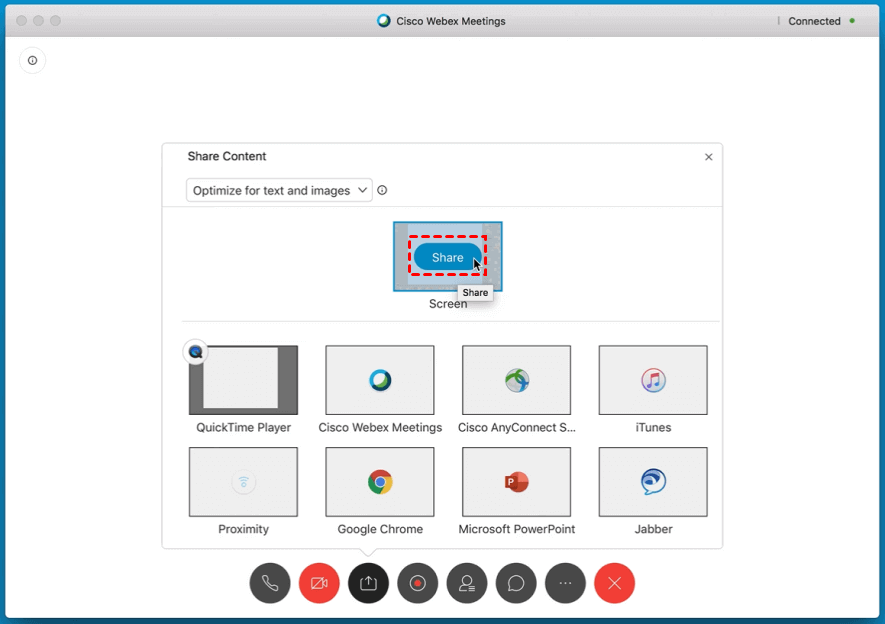 /screenshot/others/webex/choose-screen-and-click-share-mac.png