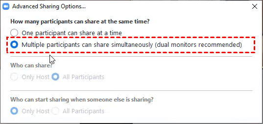 Multiple Participants Can Share Simultaneously