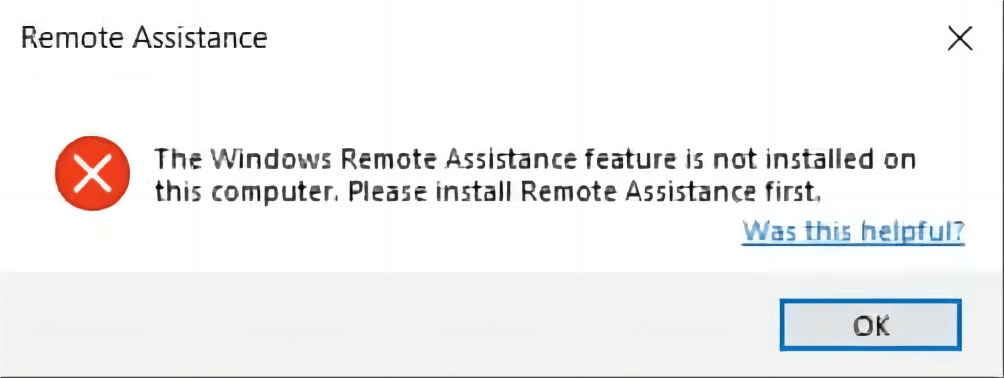 remote-assistance-feature-not-installed