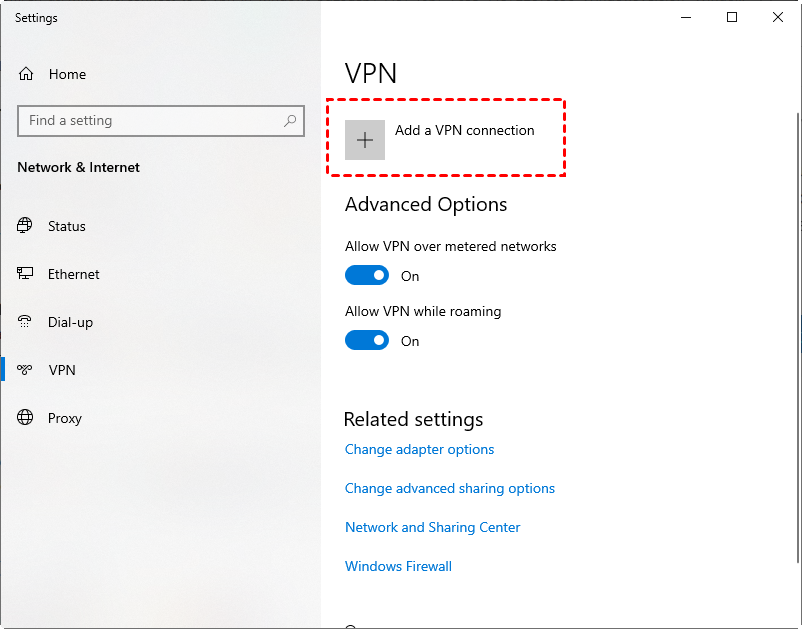 Add a VPN Connection 