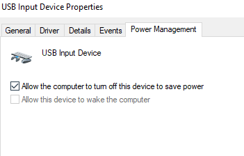 Allow This Device to Wake the Computer Greyed Out