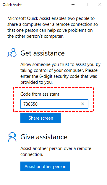 Code From Assistant