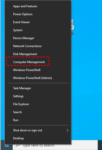 Computer Management on Win 10