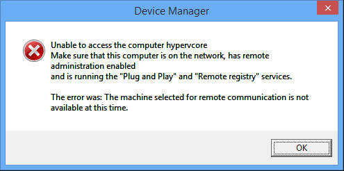 Device Manager Error 