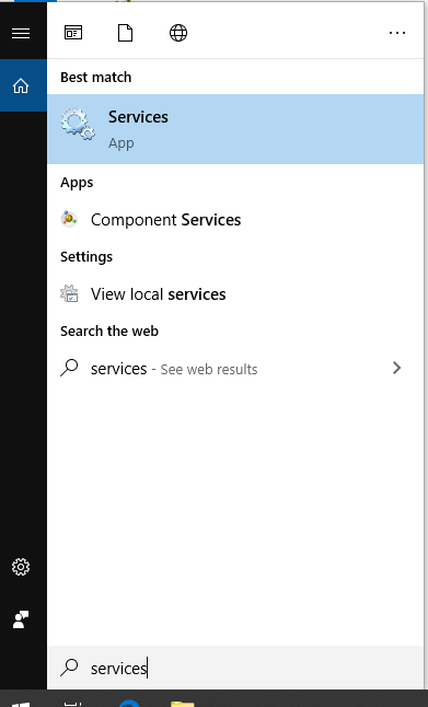 how to open windows services