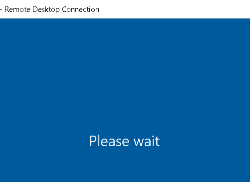 Please wait