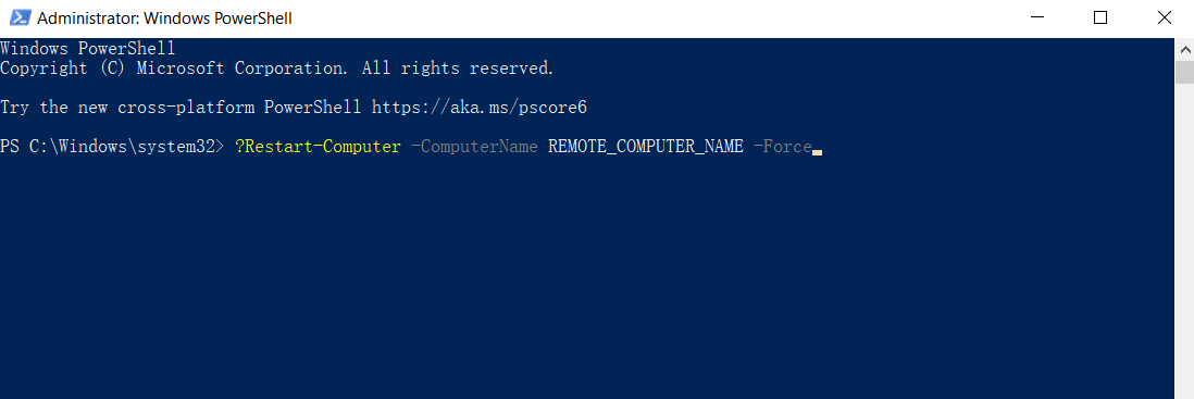 restart remote computer cmd using ip address windows 10