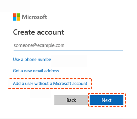 Add a User Without a Microsoft Account