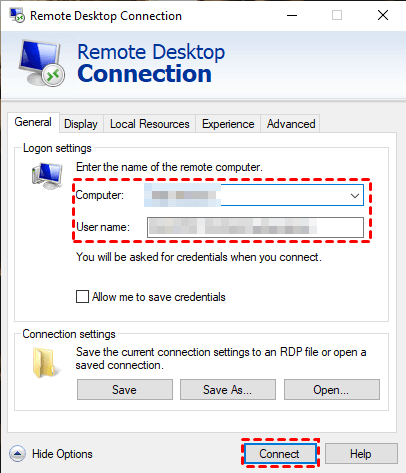 Realize Remote Dektop Connection