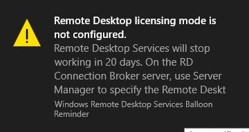 Remote Desktop Licensing Mode Is Not Configured